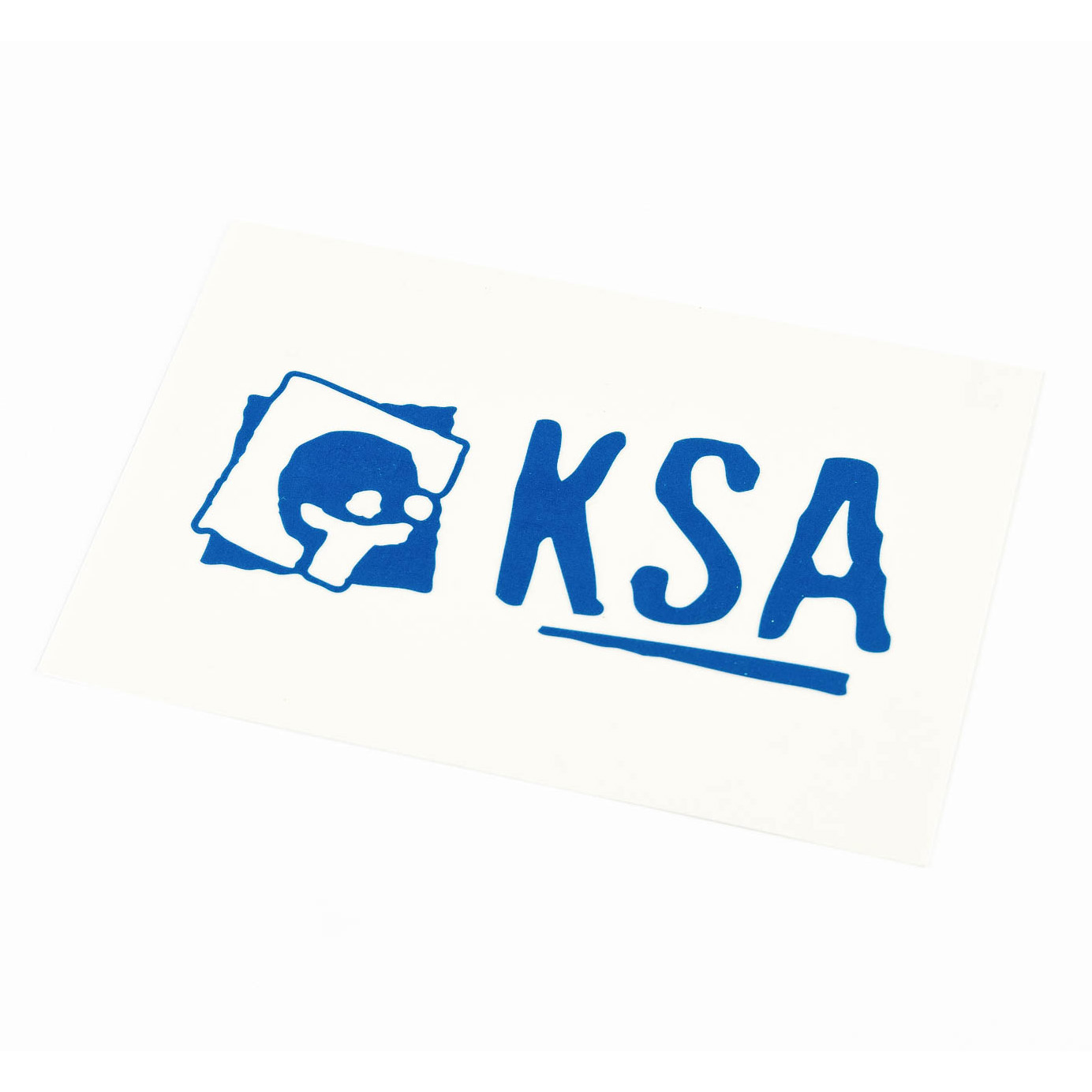 Transparante autosticker met blauw KSA-logo