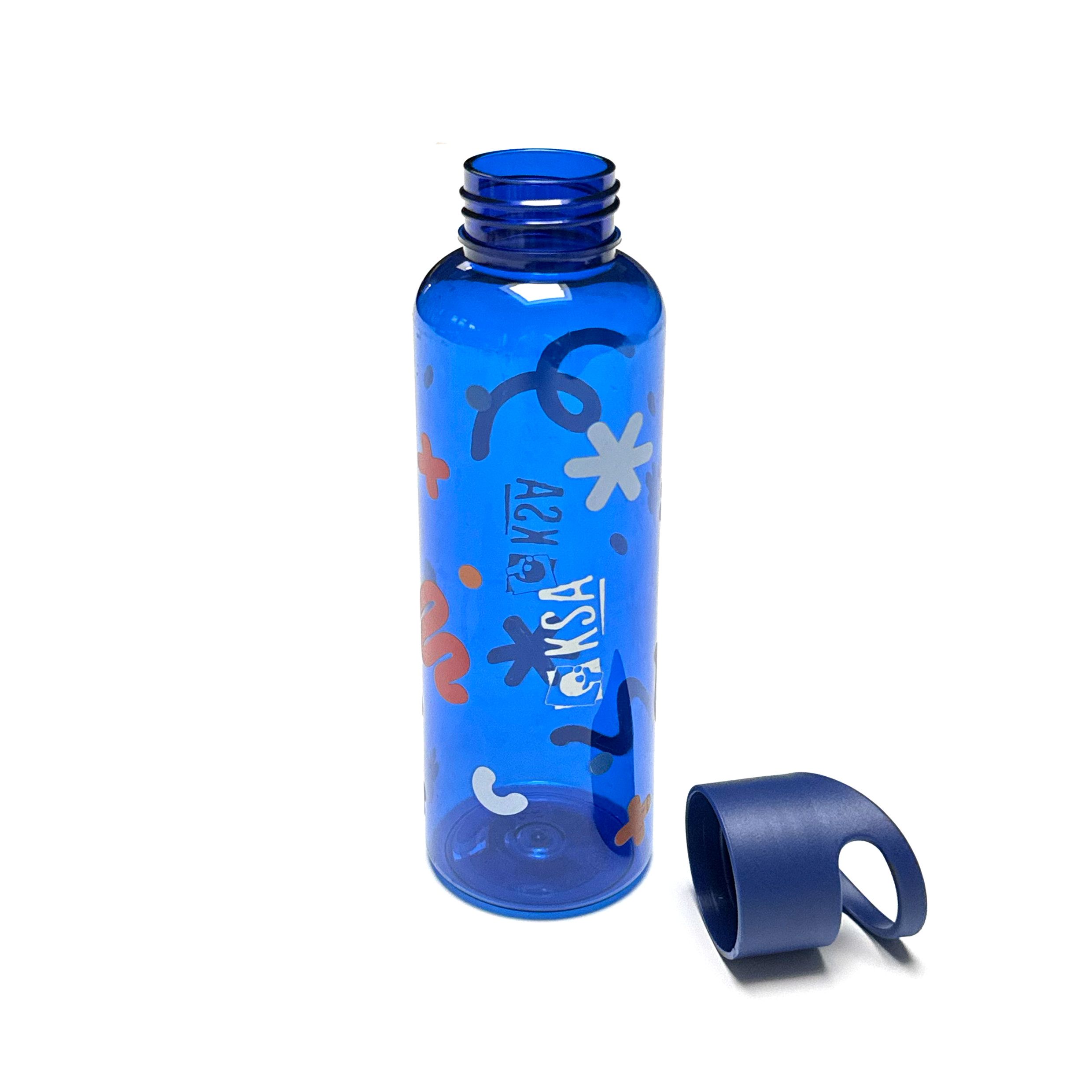 KSA-drinkfles met de dop er los naast