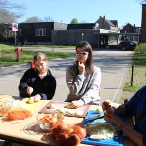keukenploeg in actie