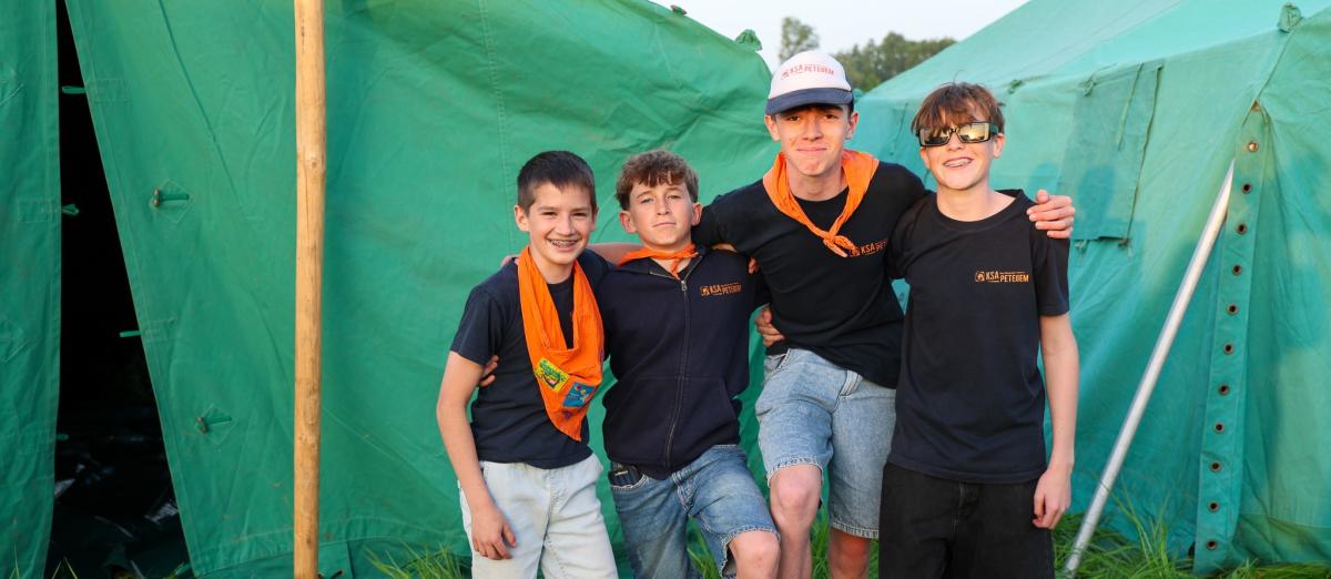 Kinderen voor tent
