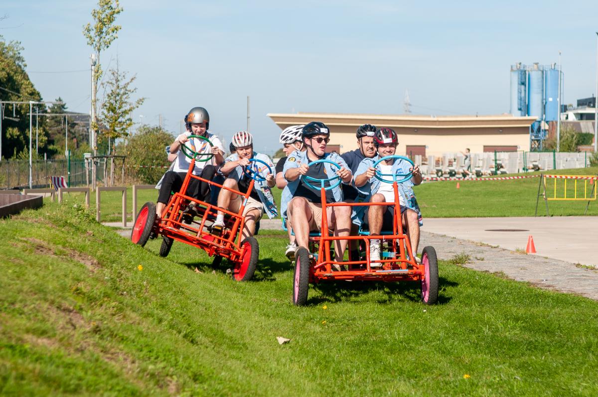 Race tussen twee teams