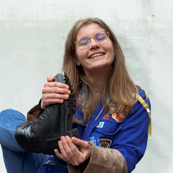 Speelse foto Astrid Vlaeminck