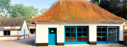 Dit is het gebouw van jeugdverblijf De Touwladder.
